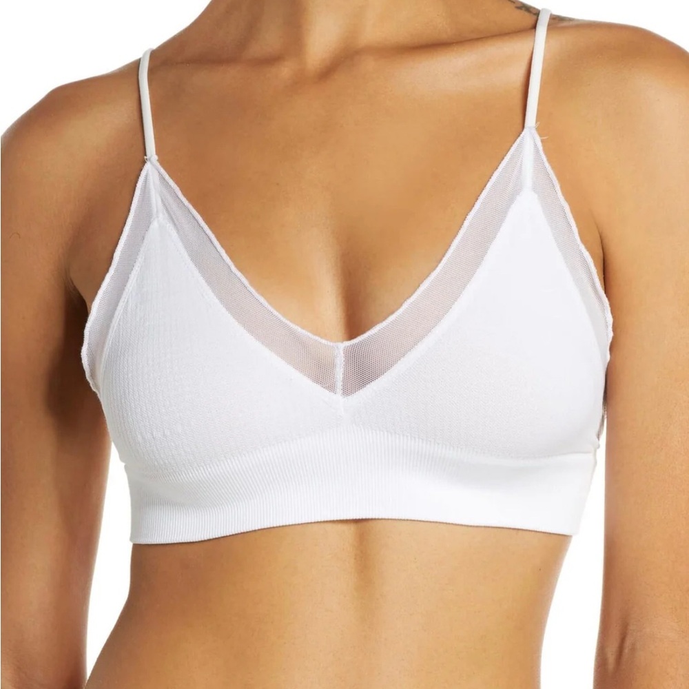 Free People White Mesh Bralette. NWOT. XS / S